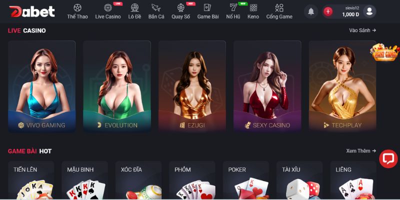 Nhà cung cấp bài Baccarat cho DABET đa số là những đối tác uy tín nhất 